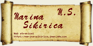 Marina Sikirica vizit kartica